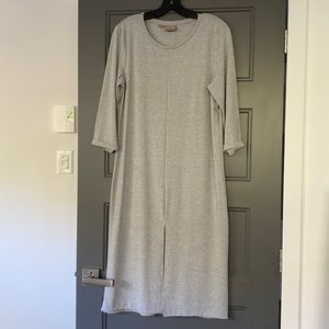 New Vero Moda Grey Jersey Midi Dress | Front slit